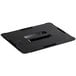 A black rectangular Vigor polycarbonate food pan lid with a handle.