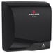 A black World Dryer Slimdri surface-mounted hand dryer.