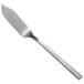 A Libbey Elexa Satin stainless steel butter knife with a long handle and silver blade.