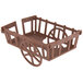 A brown rectangular polypropylene basket with the words "The Welcome Wagon" on it.