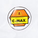 A close up of a white Cordova label with the word "C - Max" on it.
