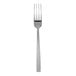 A close-up of a Fortessa stainless steel dinner fork with a silver handle.