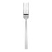 A silver Fortessa Catana salad/dessert fork with a black handle on a white background.