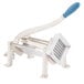 A Vollrath French fry cutter with a blue handle.