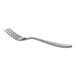 A close-up of a Fortessa stainless steel dinner fork with a silver handle.