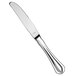 A silver knife with a handle.