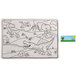 A white double-sided Choice Kids dinosaur coloring placemat with dinosaurs and a coloring page.