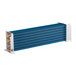 An Avantco evaporator coil with blue and white stripes.