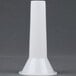 A white plastic cylindrical stuffer tube with a white cap.