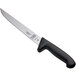 A Mercer Culinary sticking knife with a black handle.