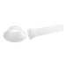 A white plastic stuffer tube with a hole at the end.