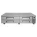 A stainless steel Turbo Air chef base with four drawers.