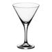 A Schott Zwiesel martini glass with a clear stem and rim.