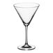A Schott Zwiesel martini glass with a long stem and clear bowl.