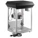 A black and silver Galaxy 8 oz. popcorn machine with a cord.