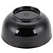 A black GET melamine bowl with a lid.