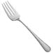 a silver fork on a white background