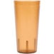 A brown Cambro plastic tumbler.