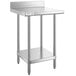 A Regency stainless steel work table with undershelf.