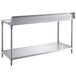 A Regency stainless steel poly top work table with undershelf.