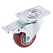 a metal and red wheel