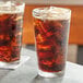 Two glasses of Boylan Birch Beer with ice.