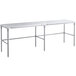 A Regency stainless steel poly top work table with metal legs.