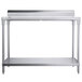 A Regency stainless steel poly top work table with undershelf.