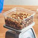 a close-up of a scale with nuts