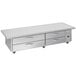 A Beverage-Air stainless steel chef base with four drawers.