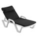 a black and white lounge chair
