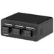 A black box with three switches.