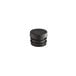 A stack of black Lancaster Table & Seating glides.