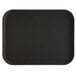 A black rectangular non-skid serving tray.