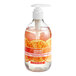 A bottle of Seventh Generation Mandarin Orange & Grapefruit liquid hand soap with a white plastic pump.