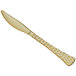 A Visions heavy weight gold plastic knife with a handle.