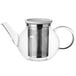 A Villeroy & Boch glass teapot with metal strainer.