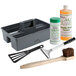 A cleaning kit with a brush, cleaning tool, and cleaning brush for a Cooking Performance Group countertop griddle.