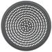 An American Metalcraft black circular pizza pan with perforations.
