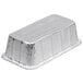 A silver D&W aluminum foil loaf pan.