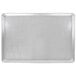 A Chicago Metallic silver bakery display tray with a textured surface.