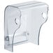 A clear plastic door with two holes.