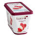 A white container of frozen Les Vergers Boiron Lychee puree.