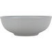 A close-up of a gray Tuxton China Menudo Bowl.
