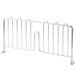 A Metro stainless steel wire shelf divider with two bars.