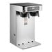 A silver stainless steel Bunn ICB Twin Tall Infusion Series commercial coffee maker.