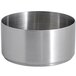 A silver Front of the House Soho round ramekin on a white background.