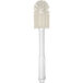 A white round brush with white bristles.