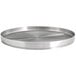 A Front of the House Soho brushed stainless steel plate with a circular raised rim.