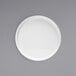 A Front of the House bright white porcelain plate with a raised rim.